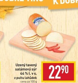 Sýr uzený salámový 44% Jihočeský Madeta