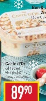 Zmrzlina ve vaničce Carte D'