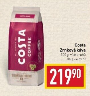 Zrnkové kávy Costa Coffee
