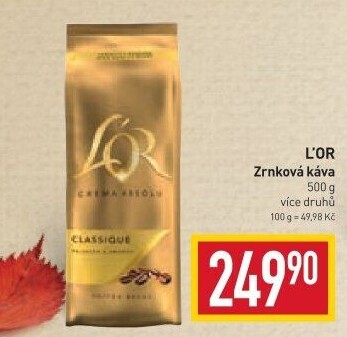 Zrnkové kávy L'