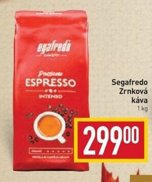 Zrnkové kávy Segafredo