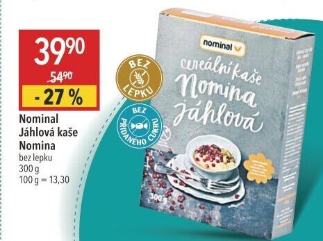 Kaše cereální jáhlová bez lepku Nomina Nominal