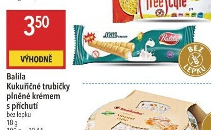 Kukuřičné trubičky bez lepku Balila