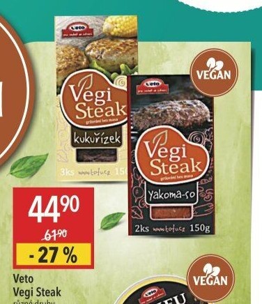 Kukuřízek Vegi steak Veto Eco
