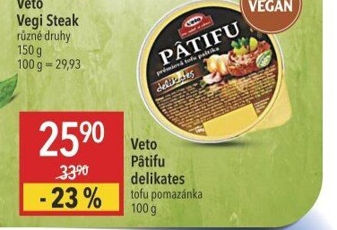 Prémiová tofu paštika delikates Veto Pâtifu