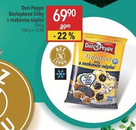 Šišky bez lepku mražené Don Peppe