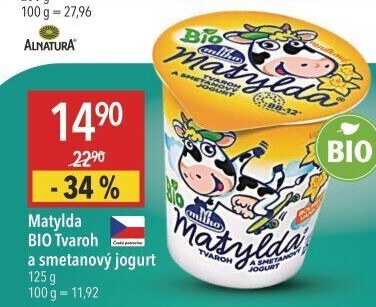 Tvaroh s jogurtem bio Matylda Milko
