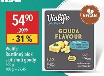 Veganský sýr Gouda Violife