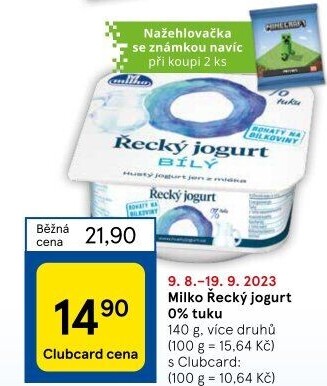 Bílý jogurt řecký 0% Milko