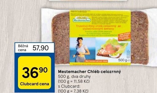 Chléb celozrnný Mestemacher