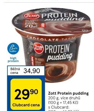 Dezert pudink protein Zott