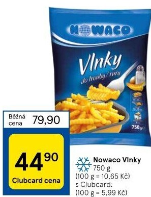 Hranolky vlnky mražené Nowaco