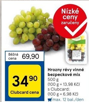 Hrozny mix bezsemenné The Grower'