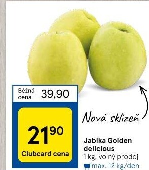Jablka Golden Delicious