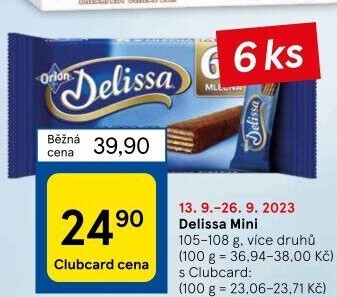 Oplatky celomáčené mini Delissa Orion