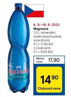 Přírodní voda Magnesia