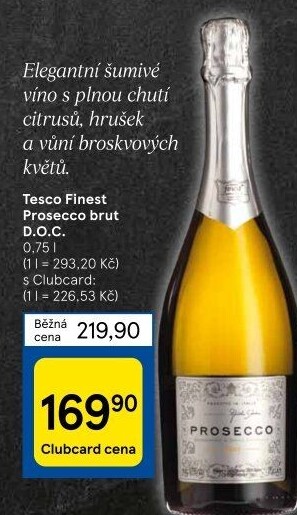 Prosecco brut DOC Tesco finest