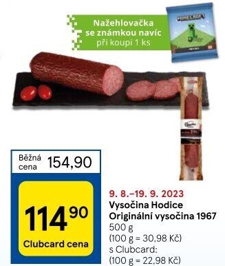 Salám Vysočina 1967 Vysočina Hodice