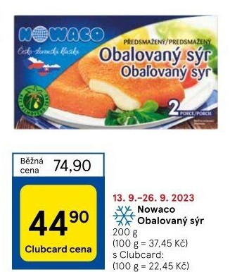 Sýr obalovaný mražený Nowaco