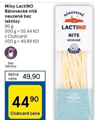 Sýrové nitě bez laktózy Bánovecké Milsy