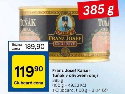 Tuňák v oleji Exclusive Franz Josef Kaiser