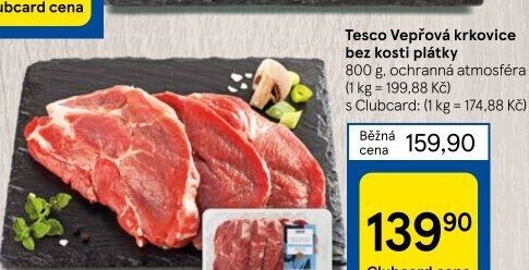 Vepřová krkovice bez kosti Tesco