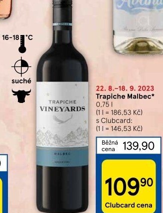 Víno Malbec Trapiche