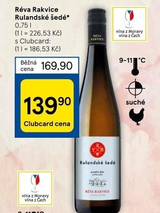 Víno Rulandské šedé Réva Rakvice