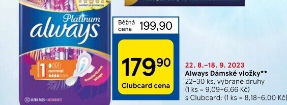 Vložky dámské Always