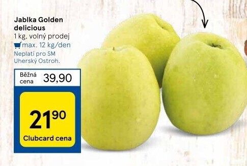 Jablka Golden Delicious