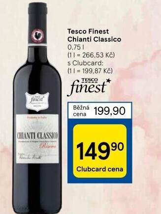 Víno Chianti Classico Tesco Finest