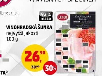 Šunka vinohradská nejvyšší jakosti LE&amp