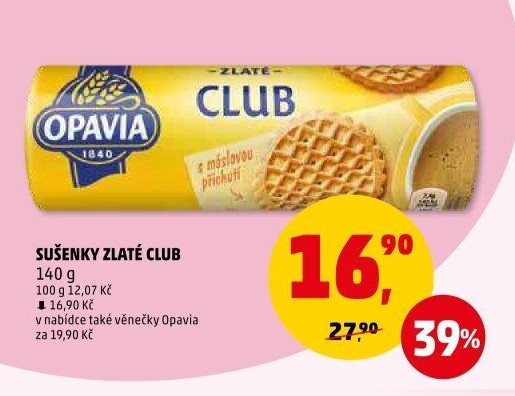 Sušenky Zlaté Club Opavia