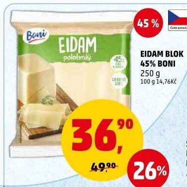 Sýr Eidam 45% Boni