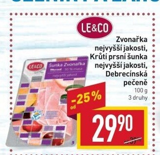 Šunka Zvonařka nejvyšší jakosti LE&amp