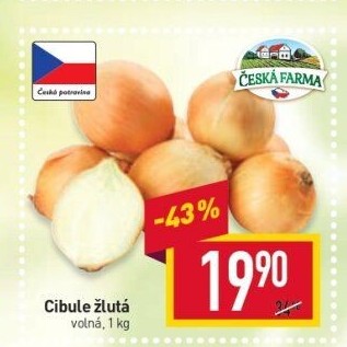 Cibule žlutá Česká Farma