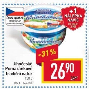 Tradiční pomazánkové Jihočeské Madeta