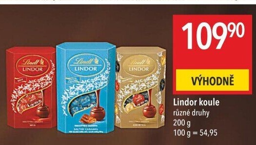 Bonboniéra Pralinky Lindor Lindt