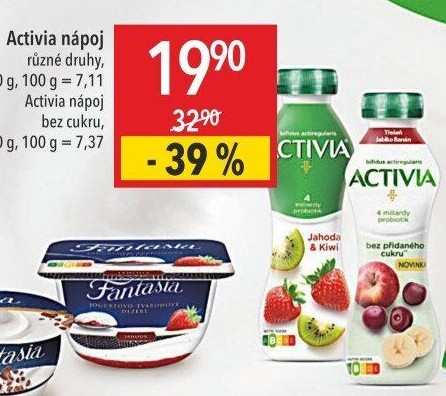 Jogurtový nápoj Activia Danone