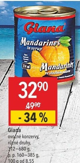 Kompot mandarinky Giana