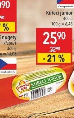 Salám Kuřecí junior Vodňanské kuře