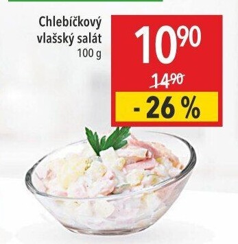 Salát vlašský chlebíčkový Lahůdky Palma