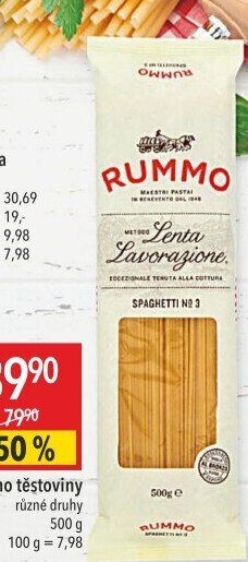Semolinové těstoviny Rummo