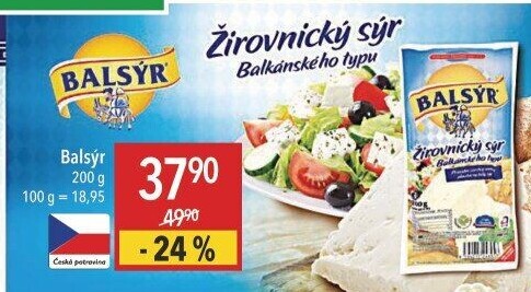 Sýr Balsýr Mlékárna Žirovnice