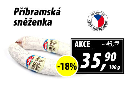 Klobása Příbramská sněženka Maso Příbram