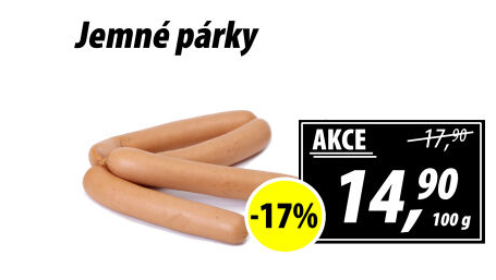 Párky jemné