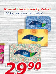 Kapesníčky papírové Velvet - box