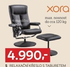 RELAXAČNÍ KŘESLO S TABURETEM