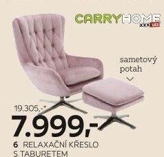 RELAXAČNÍ KŘESLO S TABURETEM