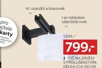 TYČ NA ZÁVĚSY S PŘÍSLUŠENSTVÍ
